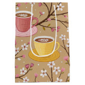 Cherry Blossom Coffee Cozy Pattern (4) Medium Cadeauzakje (Achterkant)