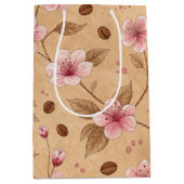 Cherry Blossom Coffee Cozy Pattern (5) Medium Cadeauzakje (Voorkant)