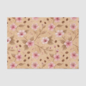 Cherry Blossom Coffee Cozy Pattern (5) Tissuepapier (Voorkant)