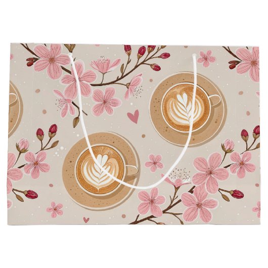 Cherry Blossom Coffee Cozy Pattern (7) Groot Cadeauzakje (Achterkant)