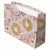 Cherry Blossom Coffee Cozy Pattern (7) Groot Cadeauzakje (Achterkant Gekanteld)