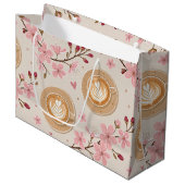 Cherry Blossom Coffee Cozy Pattern (7) Groot Cadeauzakje (Voorkant Gekanteld)