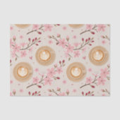 Cherry Blossom Coffee Cozy Pattern (7) Tissuepapier (Voorkant)