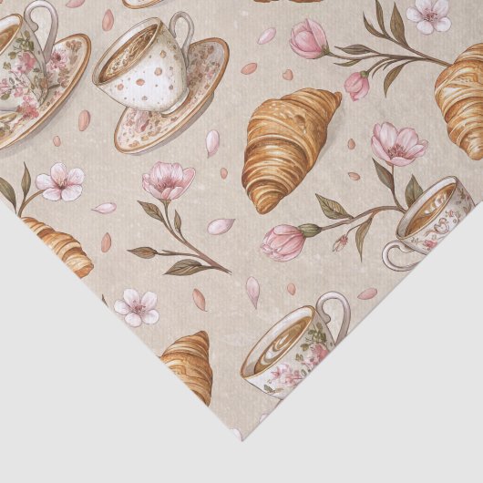 Cherry Blossom Coffee Cozy Pattern (9) Tissuepapier (Detail)