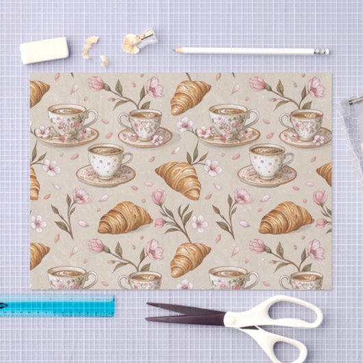 Cherry Blossom Coffee Cozy Pattern (9) Tissuepapier (Craft)