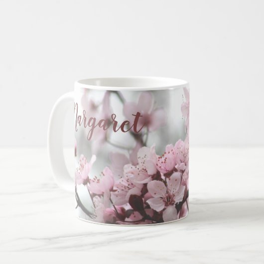 Cherry Blossom Coffee Mok Gepersonaliseerd (Voorkant links)