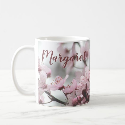 Cherry Blossom Coffee Mok Gepersonaliseerd (Links)