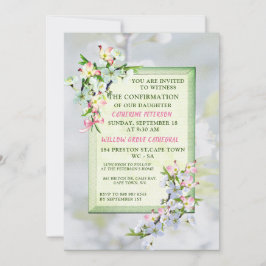 Cherry Blossom Confirmation Kaart