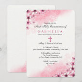 Cherry Blossom Corner Invitation Kaart (Voorkant / Achterkant)