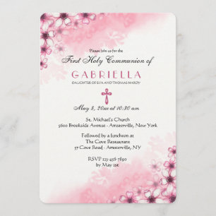 Cherry Blossom Corner Invitation Kaart