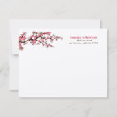 Cherry Blossom Custom Flat Note-kaarten (roze) Notitiekaartje (Voorkant)