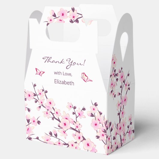 Cherry Blossom Custom Thank You Favor Box Bedankdoosjes (Geopend)