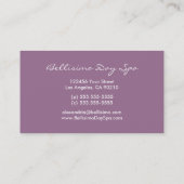 Cherry Blossom Custom Visitekaartjes (lavender) (Achterkant)