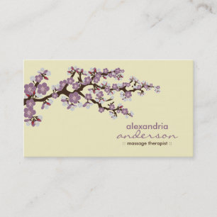 Cherry Blossom Custom Visitekaartjes (paars)