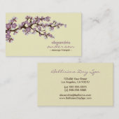 Cherry Blossom Custom Visitekaartjes (paars) (Voorkant / Achterkant)