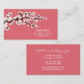 Cherry Blossom Custom Visitekaartjes (roze) (Voorkant / Achterkant)