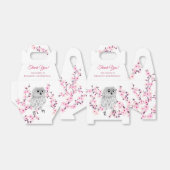 Cherry Blossom Cute Owl | Aangepast aantal kindere Bedankdoosjes (Uitgevouwen)
