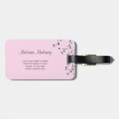 Cherry Blossom Cute Owl Bagagelabel (Achterkant horizontaal)