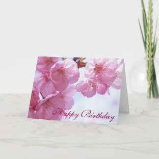 Cherry Blossom D1  Birthday Kaart
