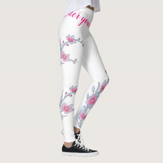 Cherry blossom dames roze broek leggings (Rechts)