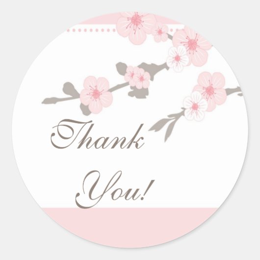 Cherry Blossom Dank u bruiloft Sticker (Voorkant)