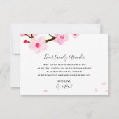 Cherry Blossom dank u fotokaart Bedankkaart (Achterkant)