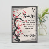  Cherry Blossom dank u Kaart (Staand voorkant)