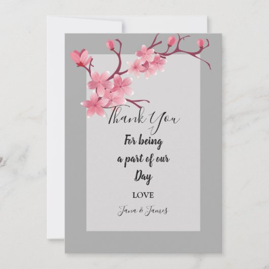 Cherry Blossom dank u Kaart (Voorkant)