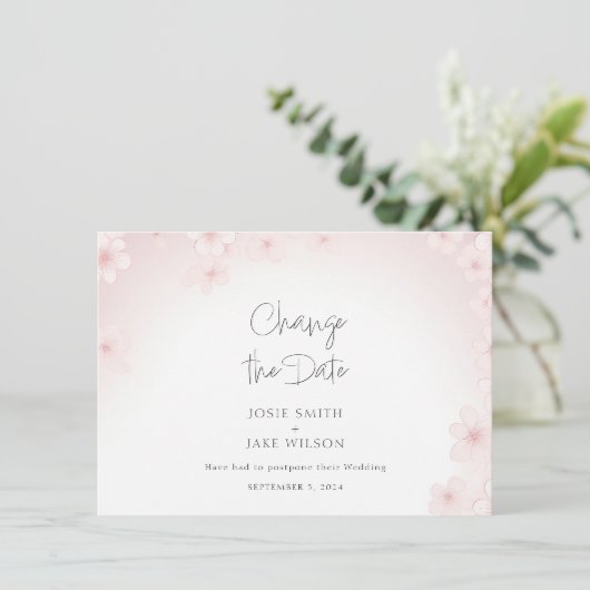 Cherry Blossom  De datumkaart wijzigen Save The Date (Staand voorkant)