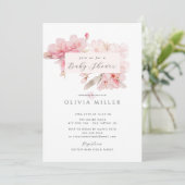 Cherry Blossom Delight Baby shower Invitation Kaart (Staand voorkant)