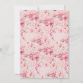 Cherry Blossom Delight Baby shower Invitation Kaart (Achterkant)