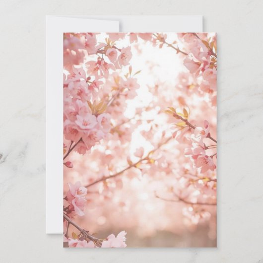 Cherry Blossom Delight Bridal Shower Uitnodiging (Achterkant)