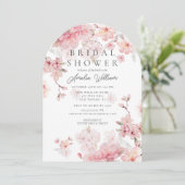 Cherry Blossom Delight Bridal Shower Uitnodiging (Staand voorkant)