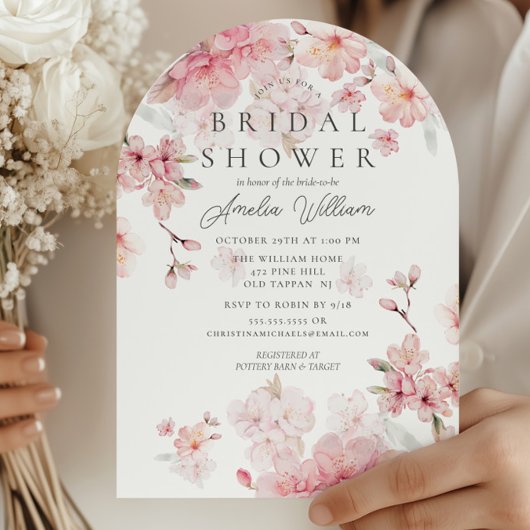 Cherry Blossom Delight Bridal Shower Uitnodiging