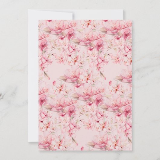 Cherry Blossom Delight Bridal Shower Uitnodiging (Achterkant)