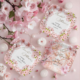 Cherry Blossom Delight Bridal Shower Uitnodiging Papieren Bordje