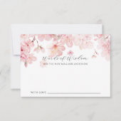 Cherry Blossom Delight Bruid Woorden van Wijsheid  Kaart (Voorkant)