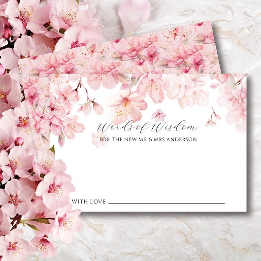 Cherry Blossom Delight Bruid Woorden van Wijsheid  Kaart