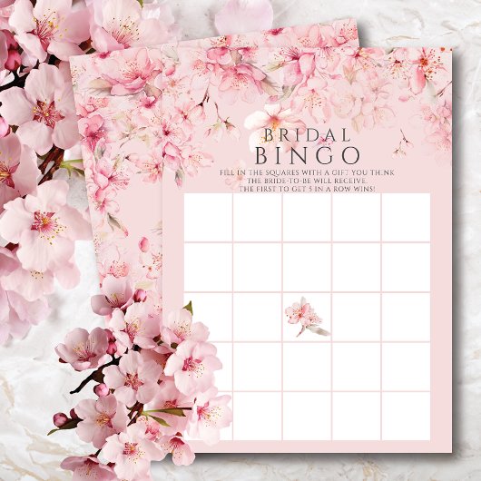 Cherry Blossom Delight Vrijgezellenfeest Bingogame Kaart