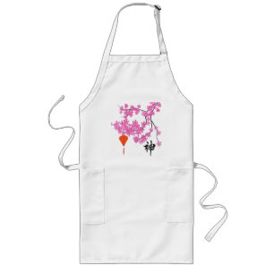 Cherry Blossom Design Apron Lang Schort