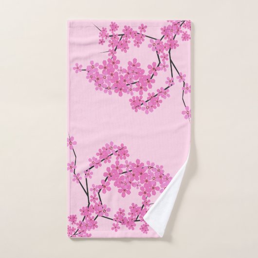 Cherry Blossom Design - Bathroom Set Bad Handdoek (Handdoek)