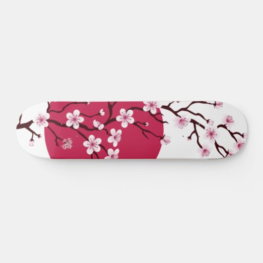 Cherry Blossom Design Skateboard Deck (Horizontaal)