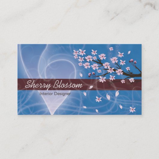 Cherry Blossom design Visitekaartje (Voorkant)