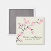 Cherry Blossom Designer Trouwgunst 2 (roze) Magneet (Voorkant / Achterkant)