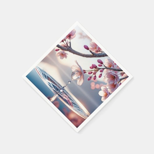 Cherry Blossom Dewdrop Servet (Hoek)