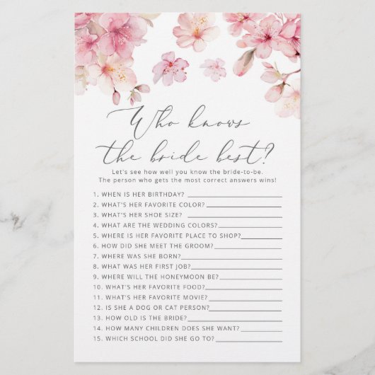 Cherry Blossom die het beste spel kent (Voorkant)