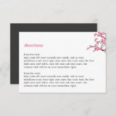 Cherry Blossom Direction Card Informatiekaartje (Voorkant / Achterkant)