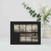 Cherry Blossom door een Old Barn Window Briefkaart (Staand voorkant)