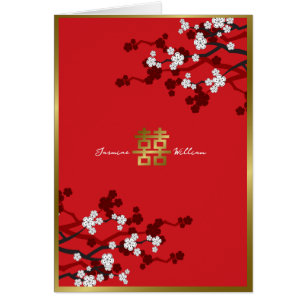 Cherry Blossom Double Happiness Chinese bruiloft
