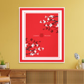 Cherry Blossom Double Happiness Chinese bruiloft Canvas Afdruk (Insitu (Woonkamer))